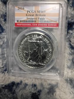 Moneda de plata de la reina Isabel Sartificada 2016