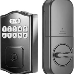 Keyless Entry Door Lock, Electronic Deadbolt with 200 User Codes & 4 Backup Keys, Auto-Lock Smart Door Lock for Front Door, Easy Installation