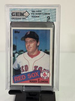 Roger Clemens 1985 Topps Rookie Card #181 Red Sox GEM Graded 9 MINT