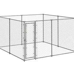 Pet Sentinel Chain link Outdoor Unassembled kennel for Any Pet Dog ( 10-ft L x 10-ft W x 6.0-ft H)