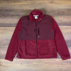 Y2K Columbia Fleece Jacket Womens L Burgundy Outdoor