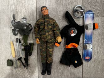 Vintage 1998 GI Joe Hasbro Internat'l 12" Action Figure Scar Face w/ Accessories