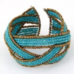 Bead Cuff Bangle Bracelet