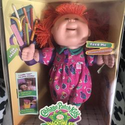 Rare 1995 Cabbage Patch Kids, Snacktime Kids Doll, Really Chews, New In Box