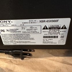 Sony 65” 4K Smart TV – X900F – Excellent Condition