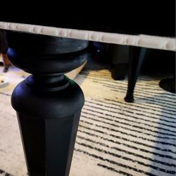 Beautifully Refinished Desk (Black & White) With Chair