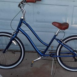 Beach cruiser Leather Handles , Seat Barley Used