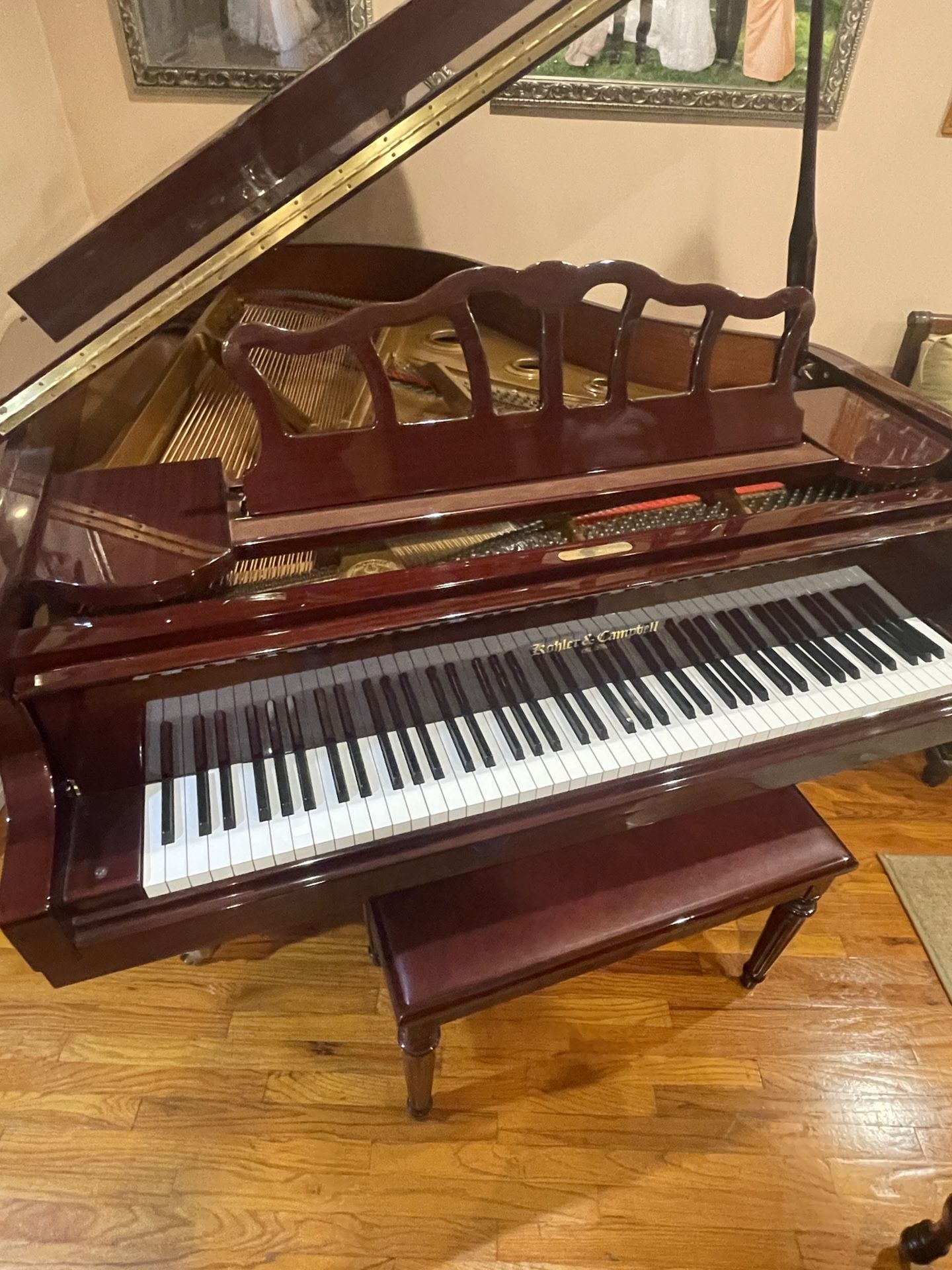 Kohler & Campbell Mahogany Baby Grand Piano