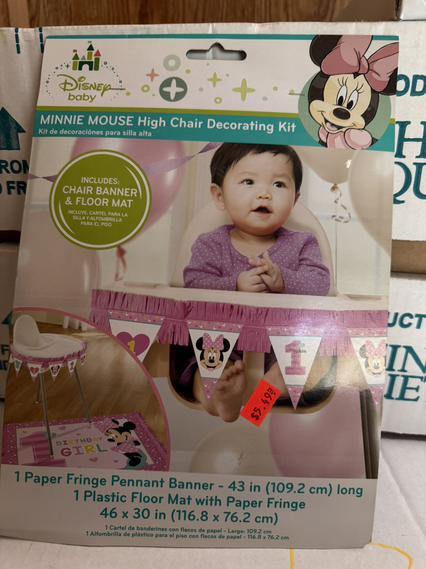 Minnie Mouse High Chair Decor Kit