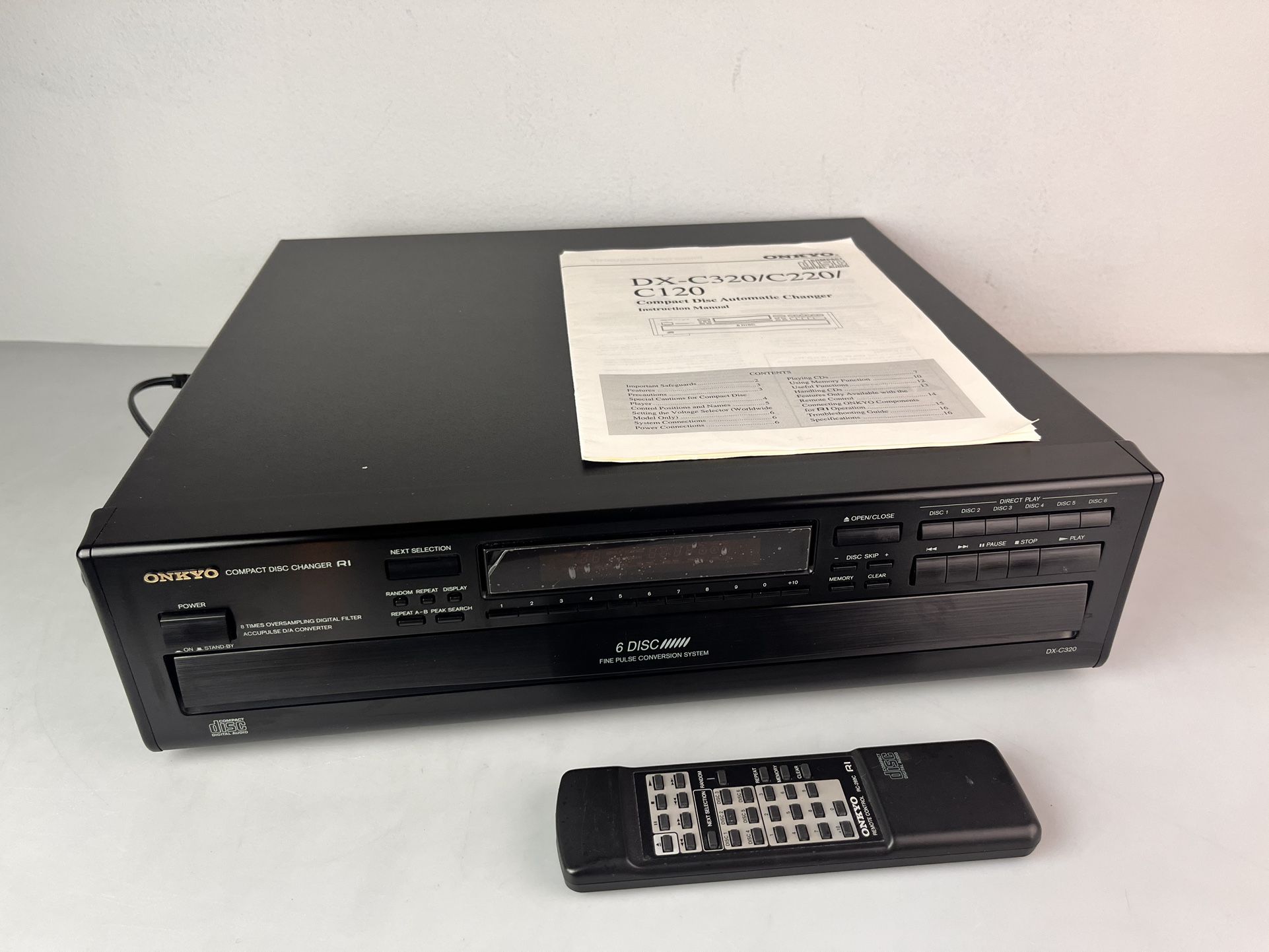 Onkyo 6 Disc CD Changer DX-C320 Excellent Tested & Works