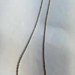 14k White Gold Chain Necklace Weight 3..26 Grams 