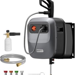 Giraffe Tools Grandfalls Retractable Pressure Washer G20, 2500 PSI 2.2 GPM, 180° Wall Mounted Power Washer