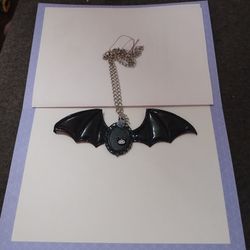 Rose Kuromi Bat Wing Necklace