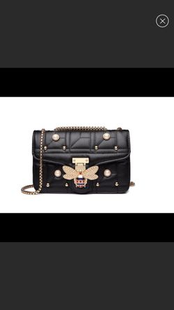 New black bee pearl shoulder bag crossbody