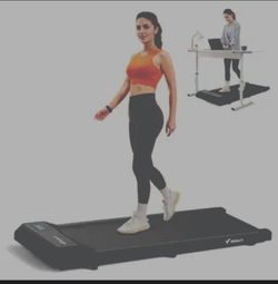 MERACH - T21 Walking Pad, 2.5HP Under Desk Treadmill with Remote Control, APP, LED Display, 265LBS Capacity - Black