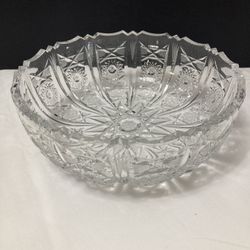 Brilliant Deep Cut Glass Crystal Bowl 8.25" W