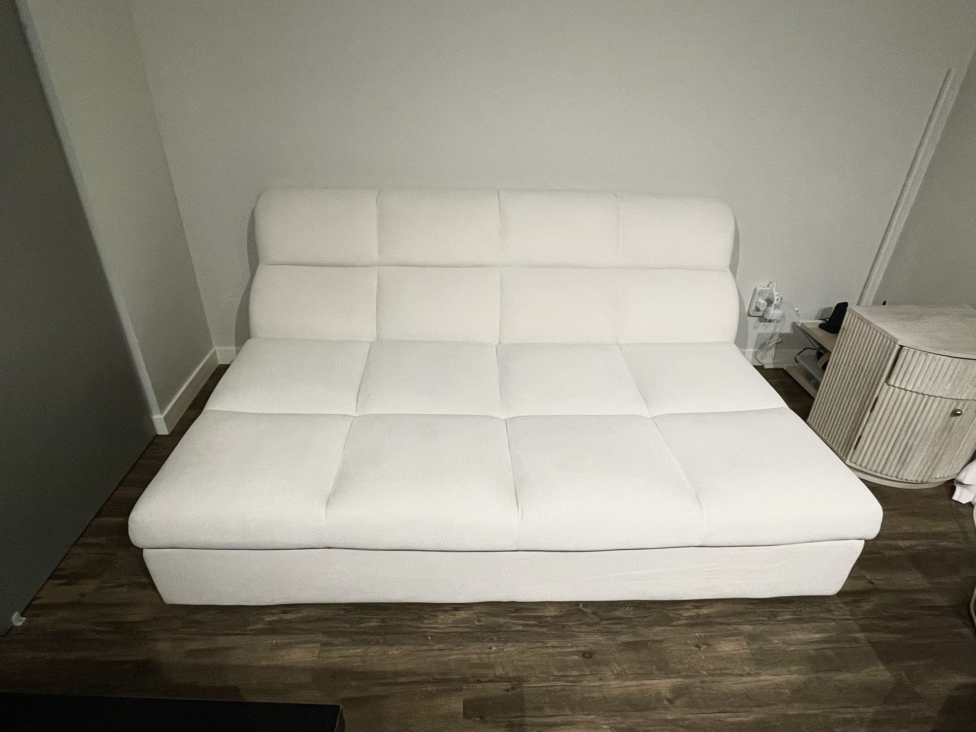 CB2 Chill Ivory Chaise Lounge