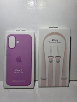 Apple iPhone 17 Silicone Case  and crossbody strap
