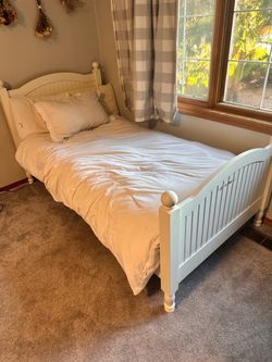 Pottery Barn Kids Catalina Twin Bed Frame + Twin Mattress
