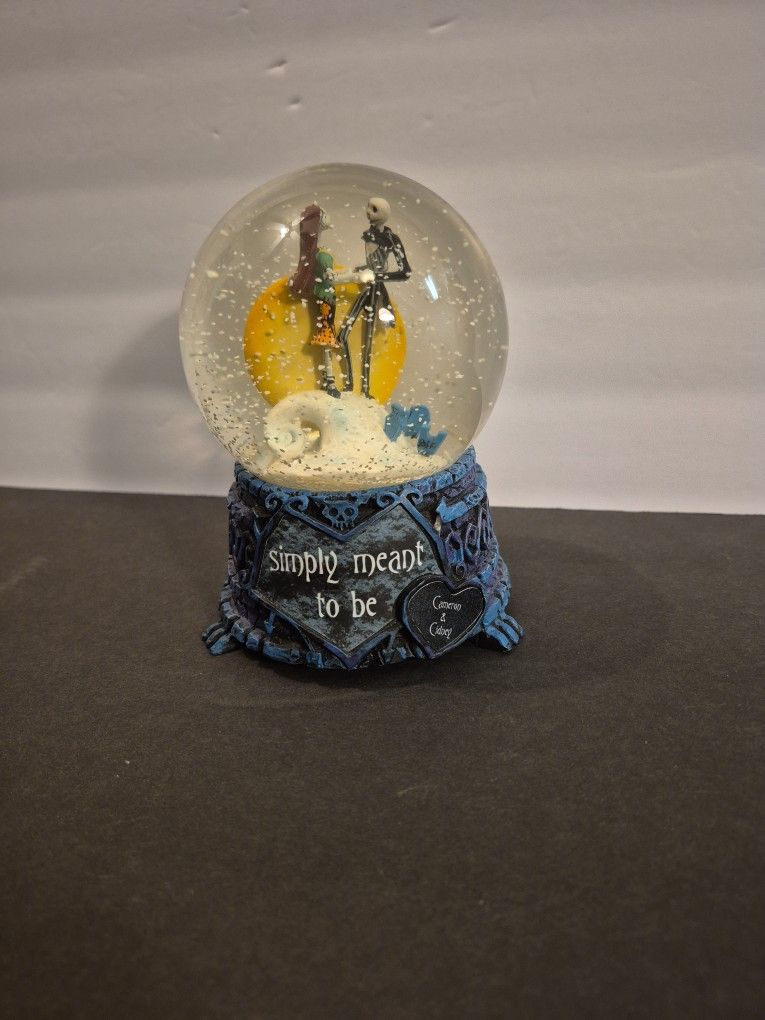 Nightmare Before Christmas Meant To Be Snow Globe