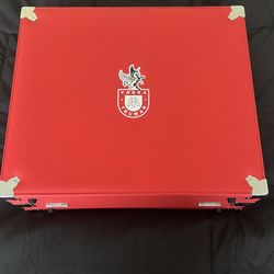 Red cocktail Set with vodka and shaker