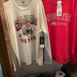 Two OSU . Long Sleeve Shirt And Sweatshirt. 