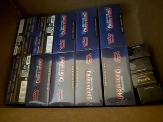 Case of pokemon chaos rising x10 ETB NEW SEALED NO RIPS