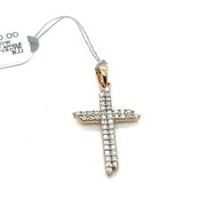 10kt Gold Diamond Cross Pendant 1.10grams 1/2ctw 173073 5