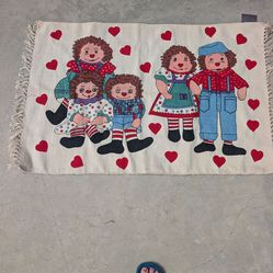 Vintage handloomed rug or wall hanging