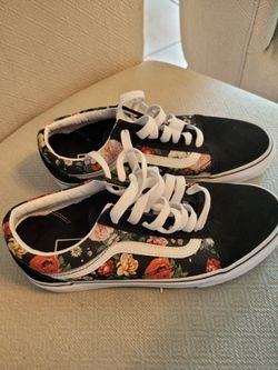 Vans Floral and Black