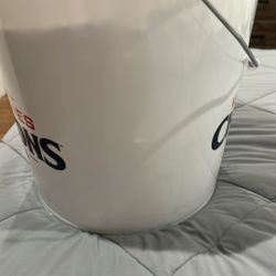 Bucket Full Of Baseball And Football Cards 