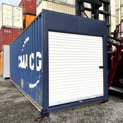 25'ft Used Highcube 'Cargo Worthy' Shipping Container + 7'ft Rollup
