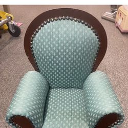 Miniature Upholstered Doll Chair 