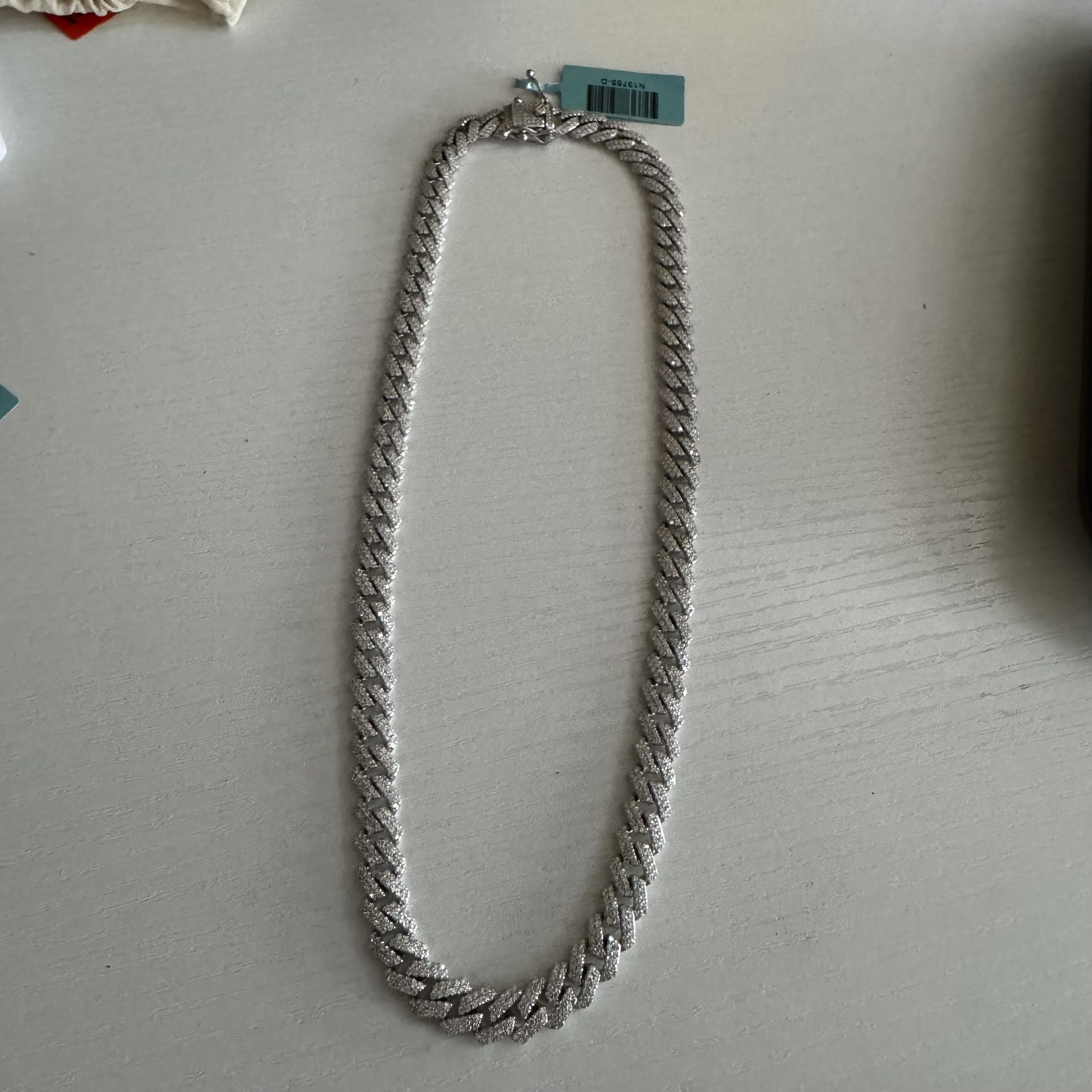 18” Monaco Cuban Chain – 11.35ctw Moissanite, 8.6mm, 925 Sterling Silver