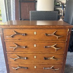 Van Thiel and Company Chest of Drawers Deer Antler Dresser