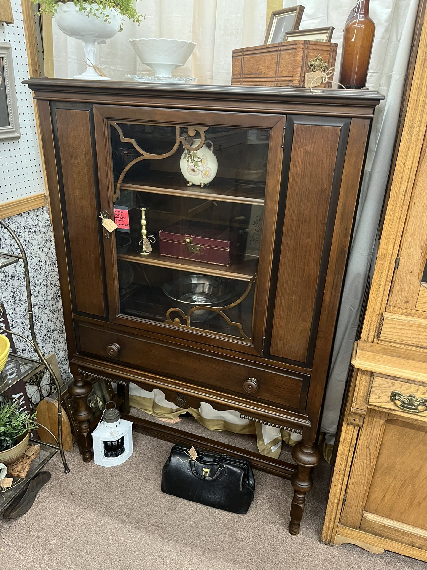 Antique Hutch w/ Glass Door