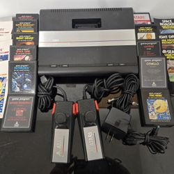 Atari 7800  Original Released Video Game Console - With 2 Controllers Pluggings and Games Bundle