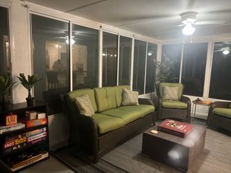 Patio couch and table set