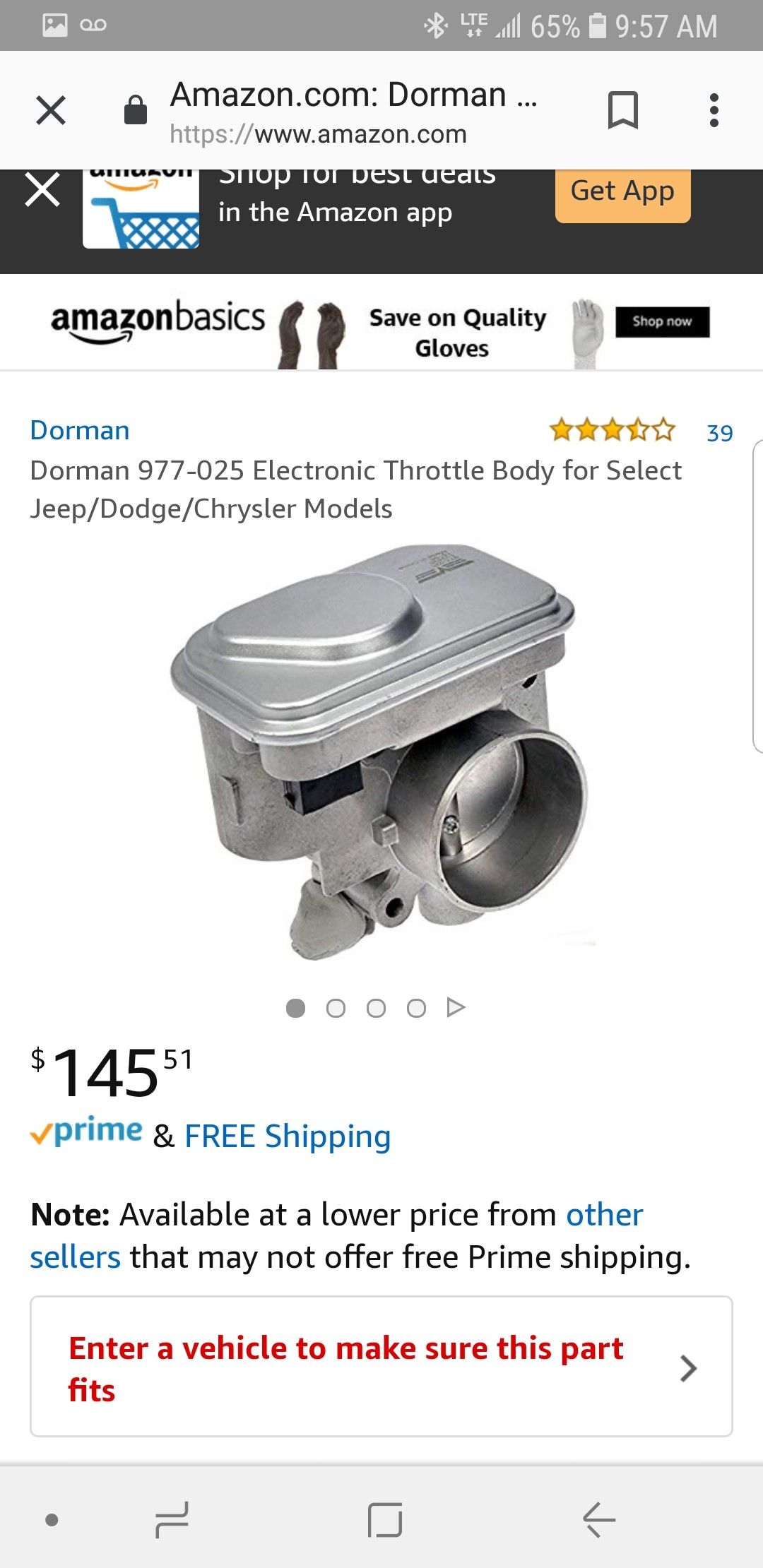 Duralast Throttle Body Unit