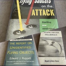 3 UFO UAP Vintage First Edition Books - RARE Great Condition - Hardcover