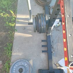 Barbell With Weights(45s,35s,25s,10s,5)