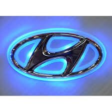 Blue LED Hyundai Ambient Emblem