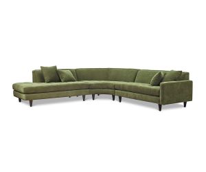 Scandinavian Designs Ingrid Sectional — Olive Green — Like New ($3,749 retail)