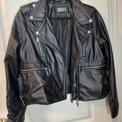 Black, Leather Jacket
