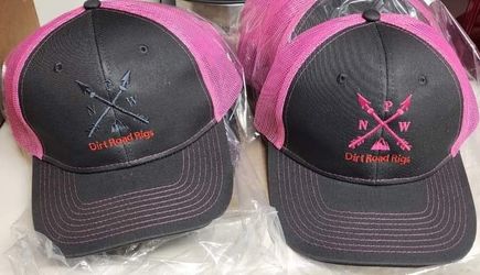 PNW Arrows Steel Grey Pink Mesh Trucker Hat