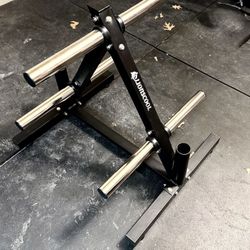 NEW* LIONSCOOL 2-inch Olympic weight plate tree and barbell holder rack.