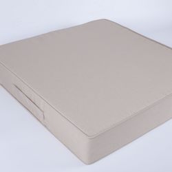 Outdoor Deep Seat Cushions for Patio Furniture, Waterproof Replacement Patio Chair Cushions Set of 2, 24 x 24 x 4 Inch,sewn circle tack beige Beige