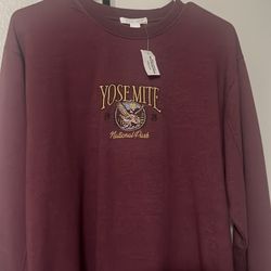 an official yosemite sweater tags still on