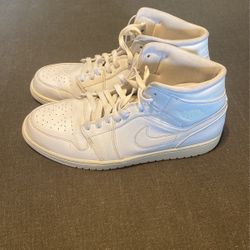 Jordan 1 Mid Triple White 2019 - Size 13