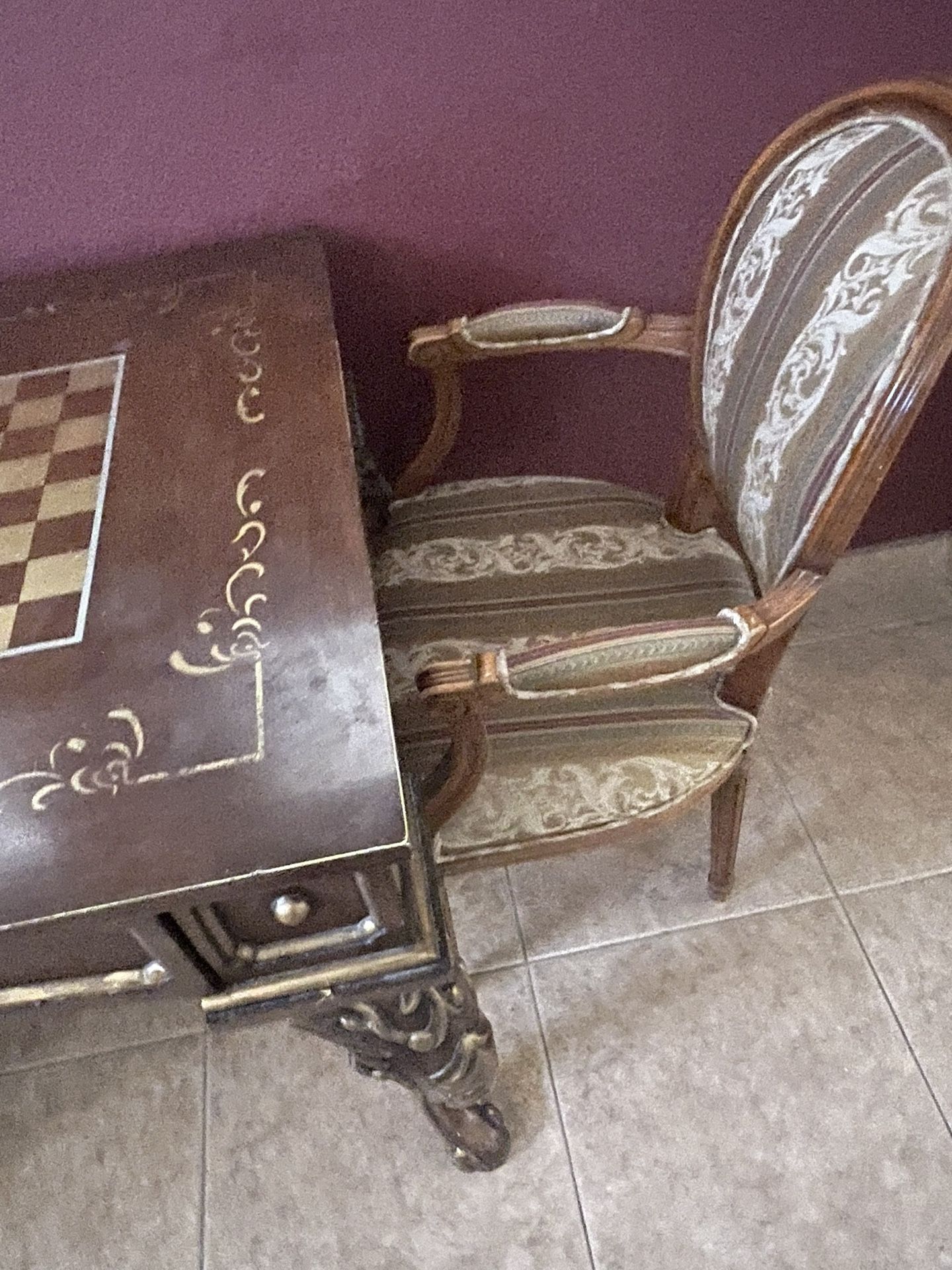 Antique Chess Table 